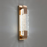 Lucera Luxuriöse LED Wandlampe | Rechteckig | Kristallblase Design | Elegantes Licht für Zuhause | Deko | Moderne Wandleuchte