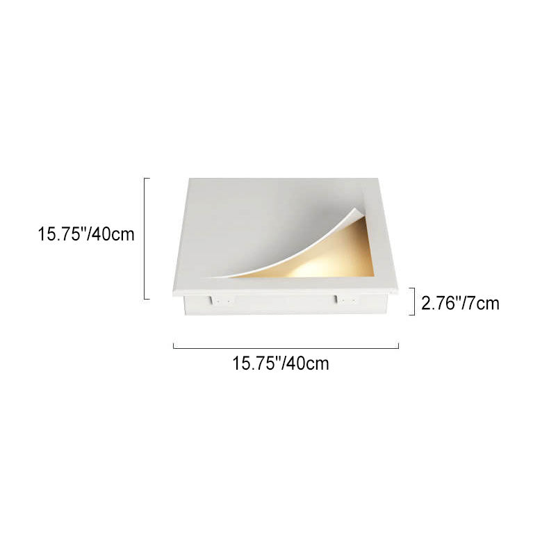 Quadrova Moderne Wandlampe | Quadratisches Flip-Flop Design | Eingebauter Gips | Wohnzimmerbeleuchtung
