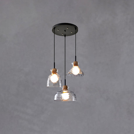 LumaCrystal Nordic Pendelleuchte | Klar geriffeltes Glas | 1-Licht | Skandinavisches Design | Deko für Zuhause