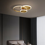 LumeAxis LED Deckenleuchte | Dreifach-Kreis-Design | Kupfer & Acryl | Dimmbares Licht