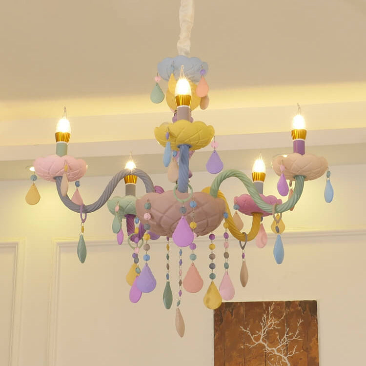 LumiÉtoile Kinder Kronleuchter | Moderner Candelabra-Stil | Kristallglas | 5-15 Lichter
