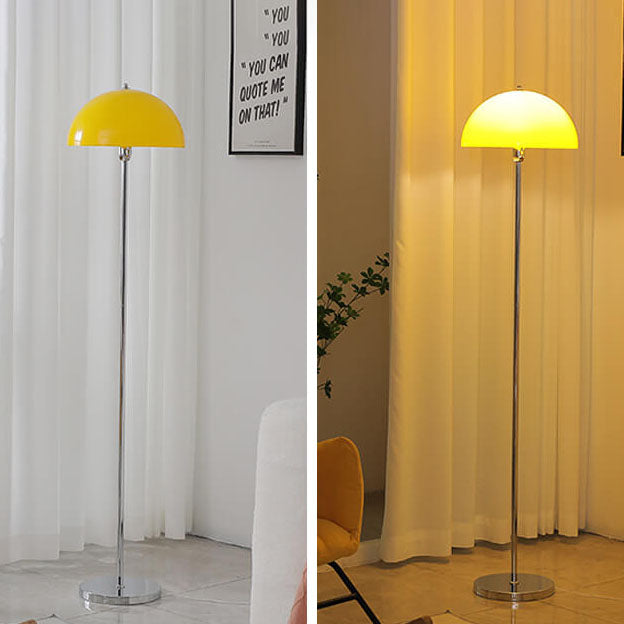 AuroraDome Nordic Vintage Acryl LED Stehlampe | Klarer Kuppelschirm | 3 Lichtfarben | Elegantes Design für Wohnräume