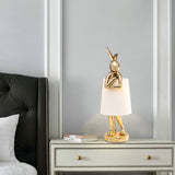 LunaBeam Nordic Rabbit LED Tischlampe | Kabellos | Stimmungslicht | Resin Design | Dekoration für Zuhause
