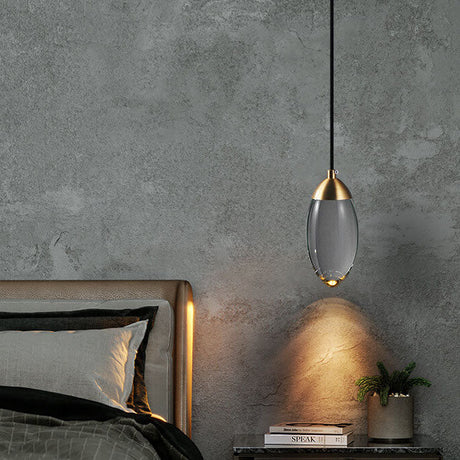 LustreVine Kristall Pendelleuchte | Tropfenform | LED-Lampe mit Kristall | Moderne Beleuchtung für Wohn- und Esszimmer
