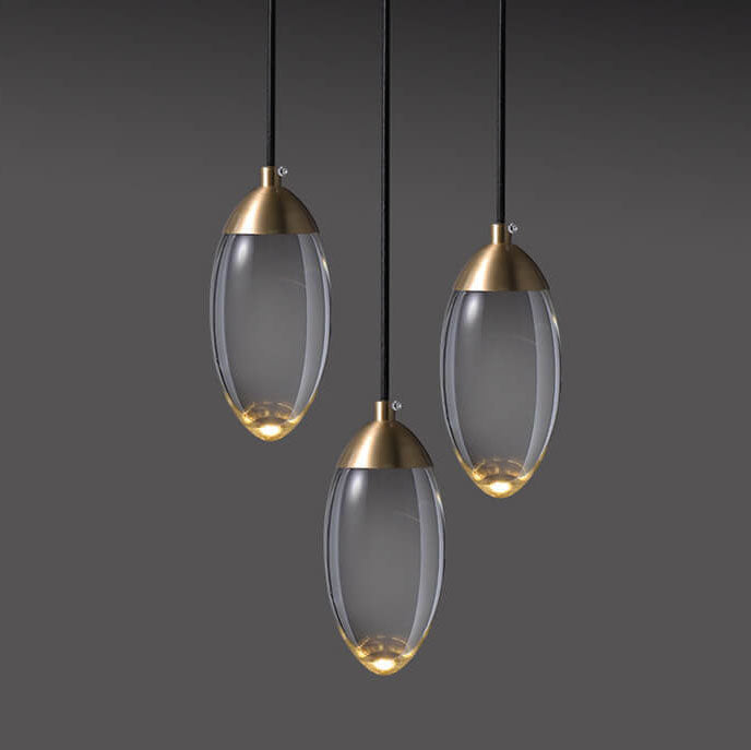 LustreVine Kristall Pendelleuchte | Tropfenform | LED-Lampe mit Kristall | Moderne Beleuchtung für Wohn- und Esszimmer