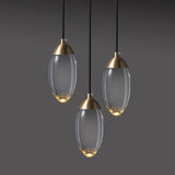 LustreVine Kristall Pendelleuchte | Tropfenform | LED-Lampe mit Kristall | Moderne Beleuchtung für Wohn- und Esszimmer