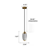 LustreVine Kristall Pendelleuchte | Tropfenform | LED-Lampe mit Kristall | Moderne Beleuchtung für Wohn- und Esszimmer