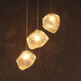 IceLume Nordic Pendelleuchte | Kreatives Eiswürfel-Glasdesign | 1-flammige Hängeleuchte | Moderne Eleganz