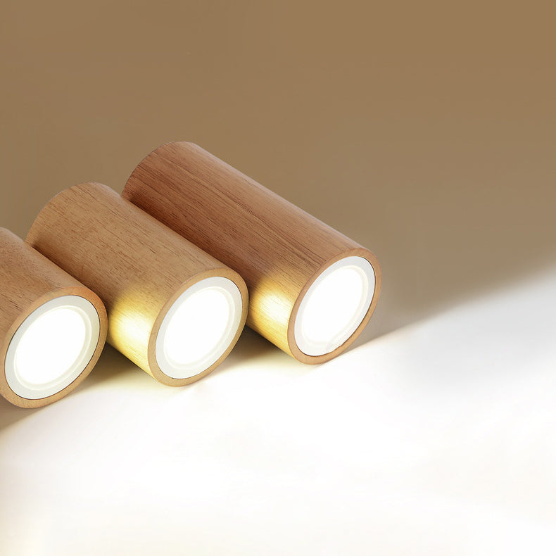 LumaKube Nordic Design LED Deckenleuchte | Holzoptik | Flush Mount | Warmweiß oder Kaltweiß | Stilvolle Beleuchtung für Zuhause