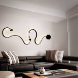 Serpenta Moderne LED Wandlampe | Aluminium | Geschwungenes Design | Dimmbar | Stilvolle Beleuchtung