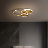 LumeAxis LED Deckenleuchte | Dreifach-Kreis-Design | Kupfer & Acryl | Dimmbares Licht