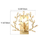 Luminis Wandleuchte | Luxus-Kristall-Design | Blattmotiv | 1-flammig & Modern