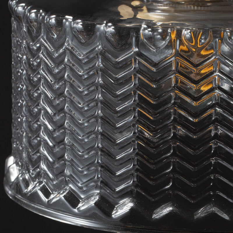 WaveLite Glas-Pendelleuchte | Wellenstruktur | Elegantes Design | LED-kompatibel