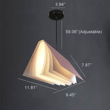 FlyLit Buchform Pendelleuchte | 1-Licht | Metall & PVC | Kreatives Design | Beleuchtung für Zuhause