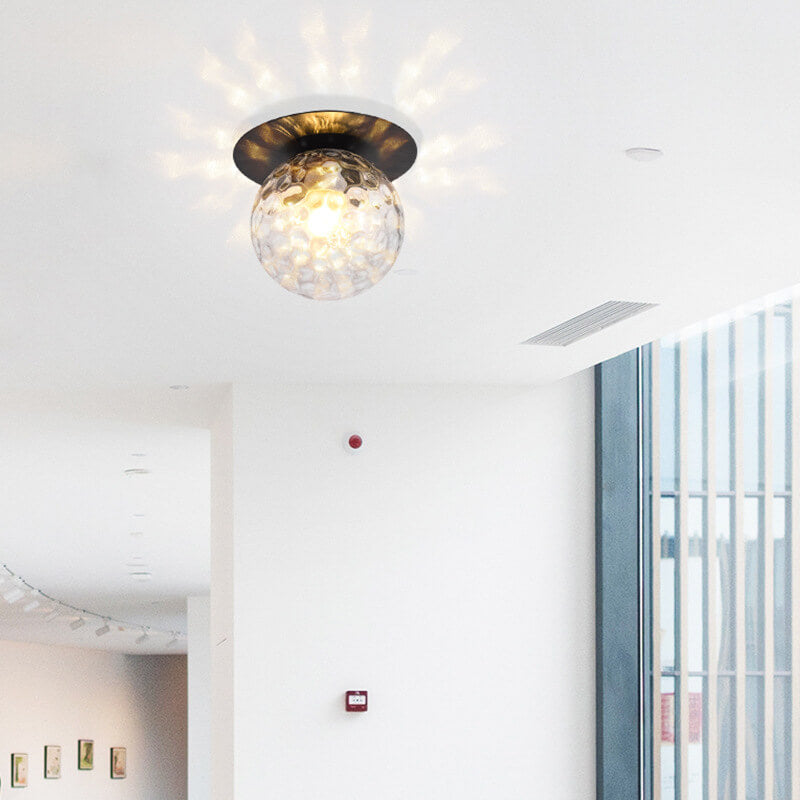 GlobeLux 1-Licht Deckenleuchte | Modernes Design | Klarer oder Weißer Lampenschirm