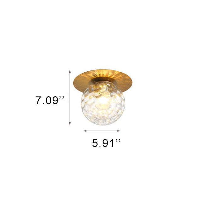 GlobeLux 1-Licht Deckenleuchte | Modernes Design | Klarer oder Weißer Lampenschirm