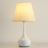 NoctaLoom Nordic Tischlampe | Vintage Design | Stoffschirm & Eisenbasis | Touch-Schalter