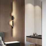 WaveLume LED Wandleuchte | Modernes Aluminium-Design | Welliger Streifen | Für Schlafzimmer & Wohnzimmer