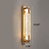 Lucera Luxuriöse LED Wandlampe | Rechteckig | Kristallblase Design | Elegantes Licht für Zuhause | Deko | Moderne Wandleuchte