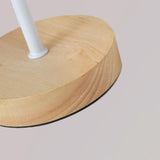 AureLoom Nordic Vintage Tischlampe | Stoffkegel | Massivholz | LED-Licht | Dimmbare Optionen | Dekorativ für Zuhause