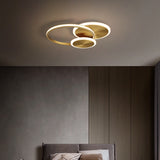 LumeAxis LED Deckenleuchte | Dreifach-Kreis-Design | Kupfer & Acryl | Dimmbares Licht