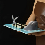 SharkBite Keramik Hai-Teller | Lustige Designplatte | Kreatives Geschirr für Zuhause & Partys