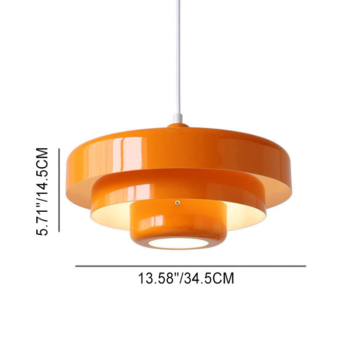 LayerLight Vintage Nordic Pendelleuchte | Mehrschichtiges Metall-Design | 1-flammige Hängelampe für Esszimmer & Küche