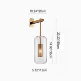 LumiGlass Zylinder-Wandleuchte mit Klarglas | Modernes Design | Stilvolle Beleuchtung für Zuhause und Büro