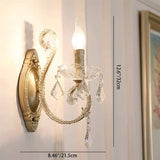 Glorianda Vintage Kristall-Wandlampe | Kerzenhalter-Design | 1-2-flammig | Europäischer Stil