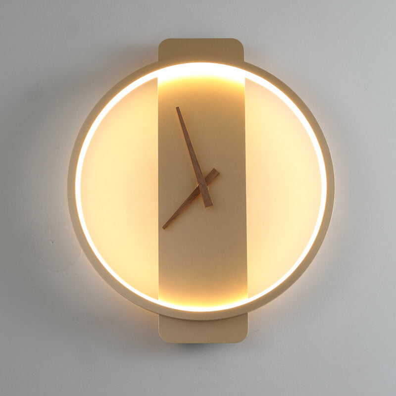 LumiChron Wandleuchte | Minimalistisches Uhr-Design | 1-Licht LED Wandlampe | Moderne Beleuchtung für Wohnräume