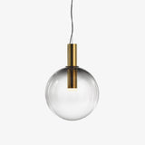 LustraBelle Elegante Pendelleuchte | Design-Kollektion | Rauchglas & Gold | Dimmbar | Moderne Beleuchtung für Zuhause