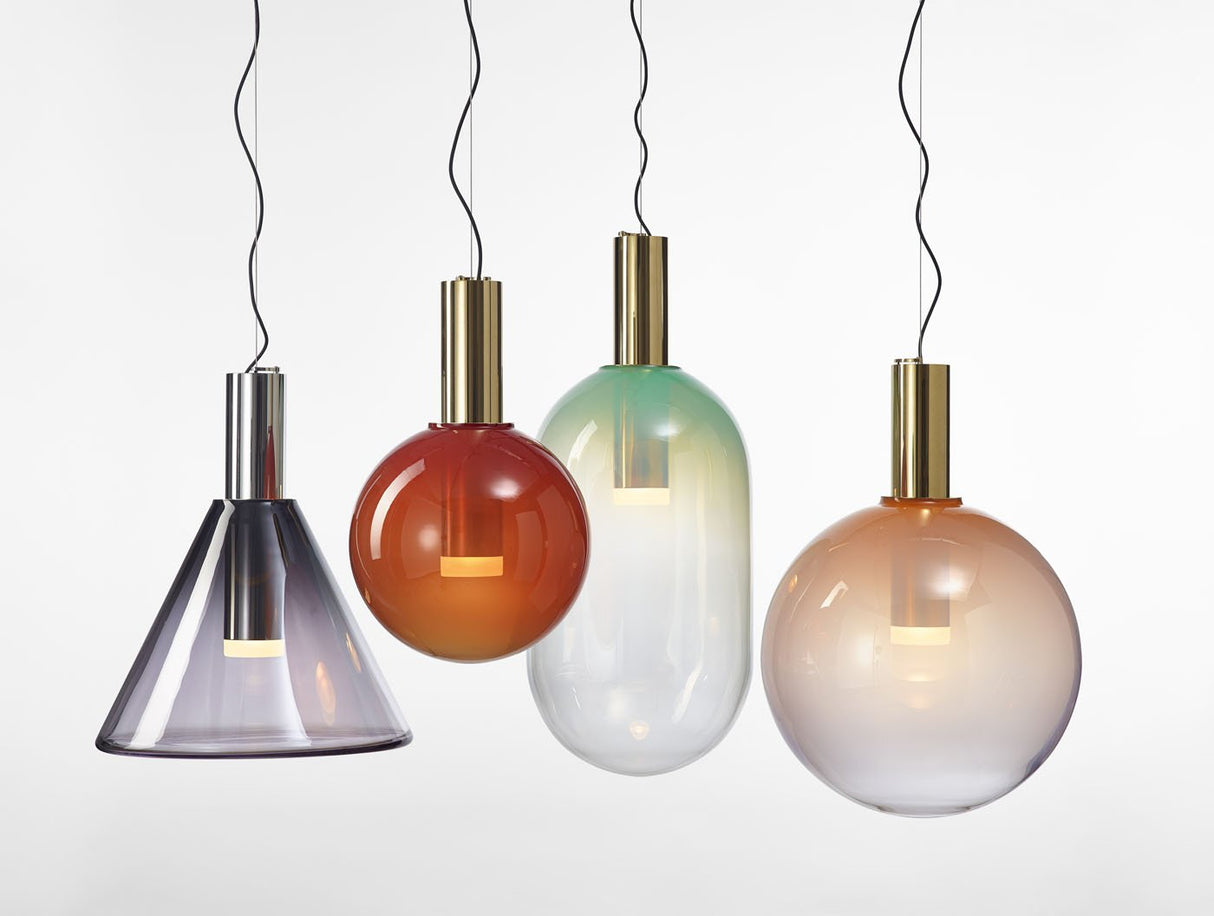 LustraBelle Elegante Pendelleuchte | Design-Kollektion | Rauchglas & Gold | Dimmbar | Moderne Beleuchtung für Zuhause