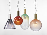 LustraBelle Elegante Pendelleuchte | Design-Kollektion | Rauchglas & Gold | Dimmbar | Moderne Beleuchtung für Zuhause