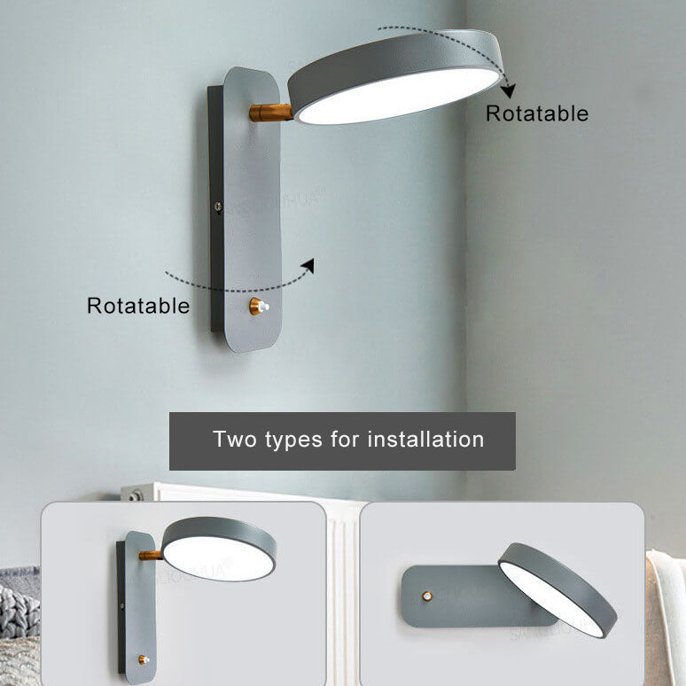 IllumiTurn – Nordic LED Drehbare Wandleuchte | Macaron Design | Verstellbare Beleuchtung