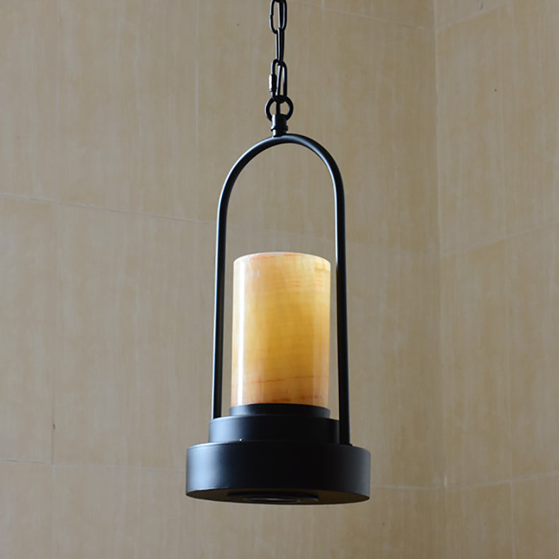 HempCandle Industrielle Pendelleuchte | Vintage Seil-Design | 1-flammige LED-Hängeleuchte | Rustikaler Stil