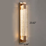 Lucera Luxuriöse LED Wandlampe | Rechteckig | Kristallblase Design | Elegantes Licht für Zuhause | Deko | Moderne Wandleuchte