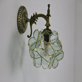 Bloomvielle Europäische Vintage Tiffany Wandleuchte | Blumenförmiges Glas | 1-Licht Design | Elegante Wandbeleuchtung