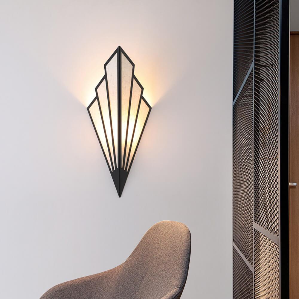 ShadeLume Wandlampe | Moderner Leinen-Schirm | 1-flammig | Kreatives Design | Wandbeleuchtung