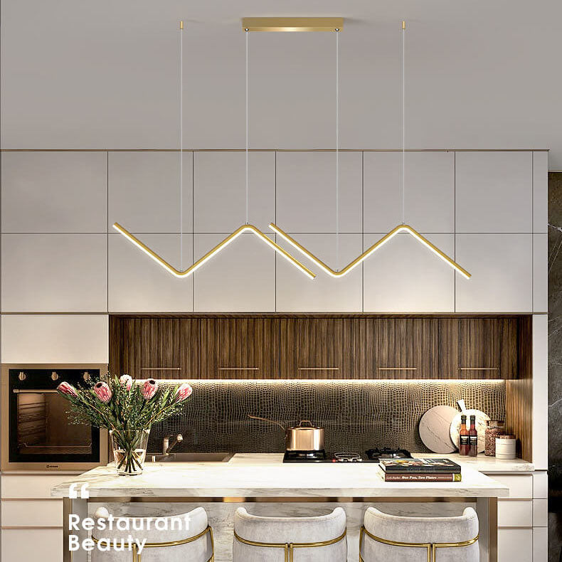 LineoLux LED Pendelleuchte | Minimalistisches N-Design | 2-Licht LED Lampe | Moderne Beleuchtung für Esszimmer & Büro