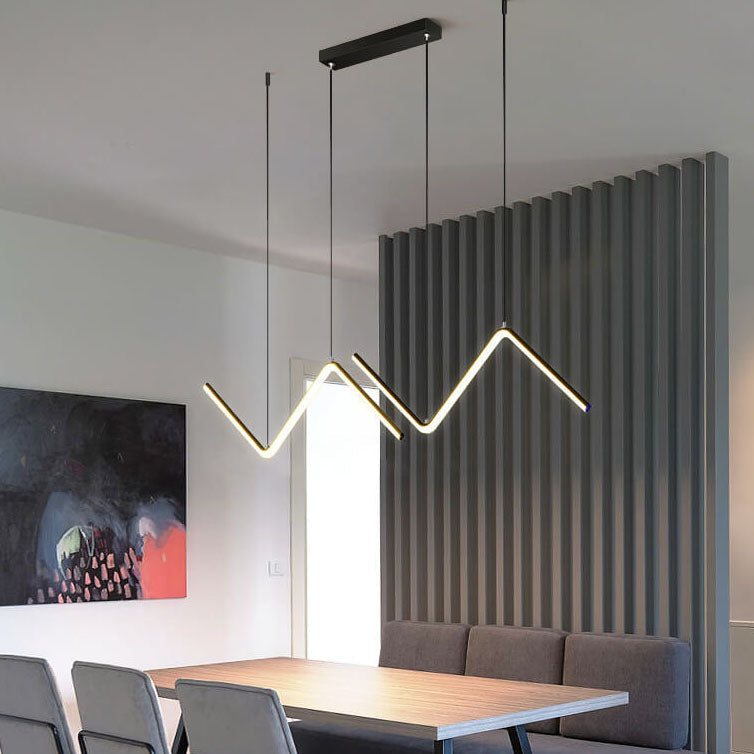 LineoLux LED Pendelleuchte | Minimalistisches N-Design | 2-Licht LED Lampe | Moderne Beleuchtung für Esszimmer & Büro