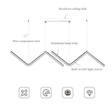 LineoLux LED Pendelleuchte | Minimalistisches N-Design | 2-Licht LED Lampe | Moderne Beleuchtung für Esszimmer & Büro