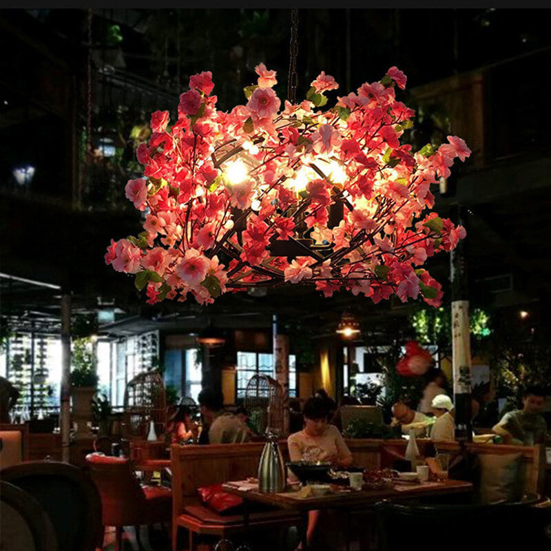 FloraNova Kreativer Blumen Kronleuchter | 3 Lichter | Farbenfrohes Design für Ihr Zuhause