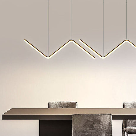 LineoLux LED Pendelleuchte | Minimalistisches N-Design | 2-Licht LED Lampe | Moderne Beleuchtung für Esszimmer & Büro