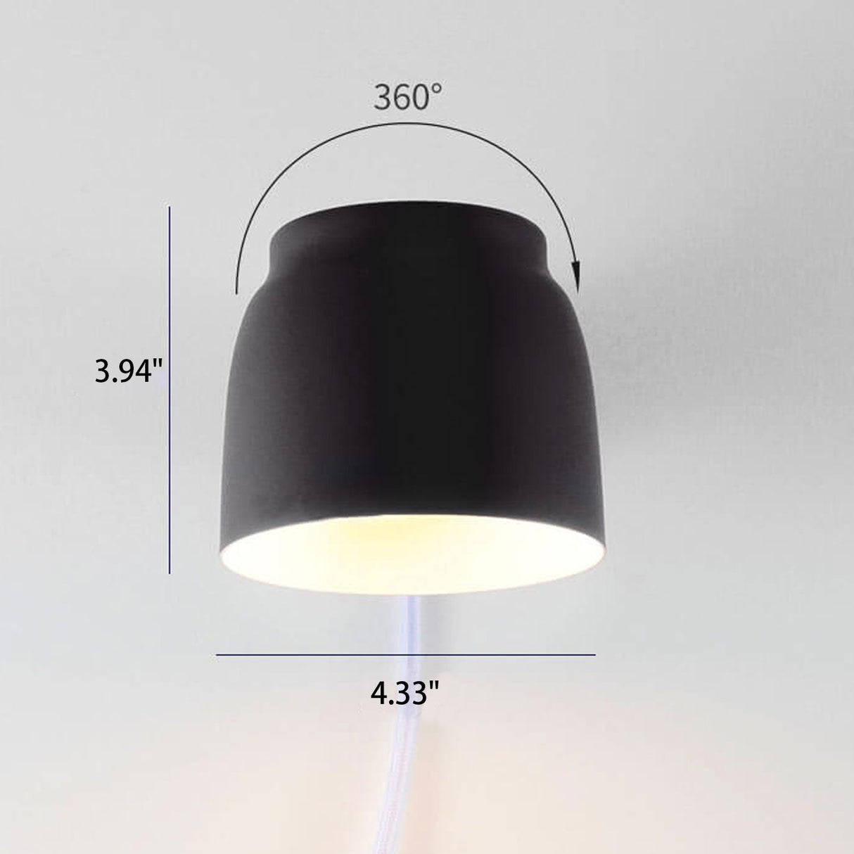 LumaTube Nordic Wandlampe | Drehbares Zylinderdetail | Minimalistisches Design | LED Wandleuchte