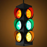 LumoStop Retro Pendelleuchte | Ampel-Design | Eisen & Glas | LED Beleuchtung