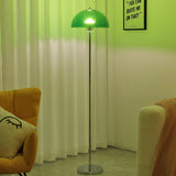 AuroraDome Nordic Vintage Acryl LED Stehlampe | Klarer Kuppelschirm | 3 Lichtfarben | Elegantes Design für Wohnräume