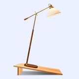 LumoShade Vintage Nordic Design Stehlampe | Stoffschirm | Holz & Metall | Stimmungslicht | Deko für Wohnzimmer & Schlafzimmer