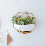 GeoFrame Keramik Wandpflanztopf mit Metallrahmen | Octagon Design