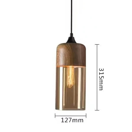 EternaGlow Pendelleuchte aus Glas und Holz | Elegantes Design für Ihr Zuhause