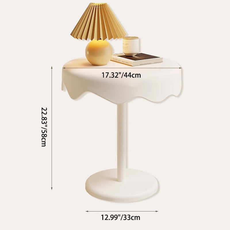 PolarNest Runder Beistelltisch | Eiscreme-Design | PP-Kunststoff & Stahl | Kreativ & Modern für Wohnzimmer